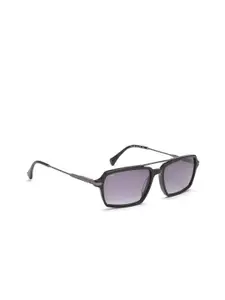 Image Men Purple Lens & Black Rectangle Sunglasses with Polarised Lens IMS742C2SG
