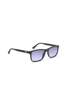 Police Men Blue Lens & Black Rectangle Sunglasses with Polarised Lens SPL998K57703SG