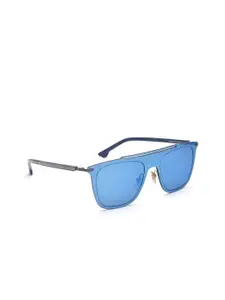 Police Men Blue Lens & Blue Square Sunglasses with Polarised Lens