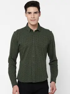 Pepe Jeans Men Olive Green Checked Casual Shirt