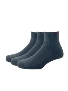 Peter England Men Pack of 3 Black Ankle Length Socks