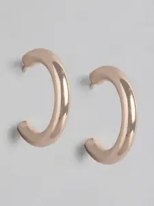 Forever New Rose Gold Plated Circular Half Hoop Earrings