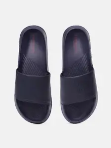 U.S. Polo Assn. Men Navy Blue Specter 3.0 Solid Sliders with Brand Logo Embossed Detail