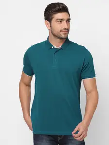 Pepe Jeans Men Teal Polo Collar T-shirt