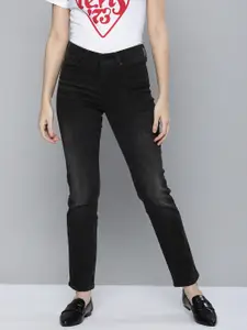 Levis Women Black 312 Shaping Slim Fit Mid Rise Light Fade Stretchable Jeans