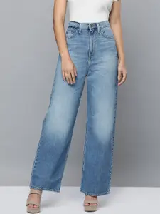 Levis Women Blue High-Rise Loose Fit Light Fade Pure Cotton  Jeans