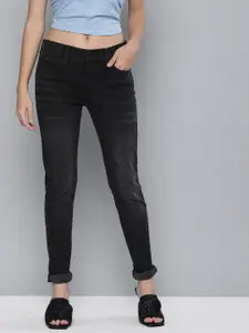 Levis Women Black 710 Super Skinny Fit Mid Rise Light Fade Stretchable Jeans