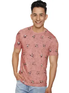 The Souled Store Men Peach-Coloured Courage Printed T-shirt
