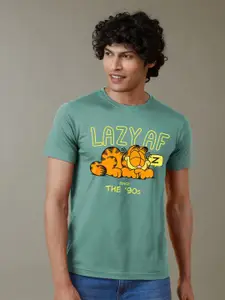 The Souled Store Men Green Garfield Printed T-shirt