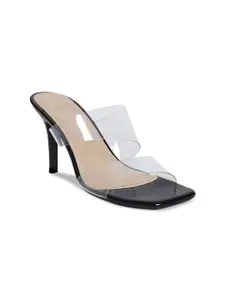 Tao Paris Women Black & Transparent Slim Heels