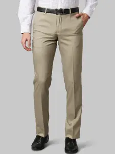 Park Avenue Men Khaki Regular Fit Formal Trousers