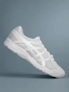 ASICS Men White Solid Woven Design Gel-Contend 4B+ Running Shoes