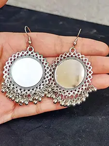 Vembley Silver-Plated Classic Mirror Drop Earrings