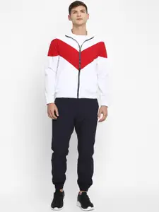 OFF LIMITS Men White & Red Colourblocked Tracksuit