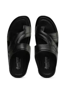 Paragon Men Black Solid Comfort Sandals