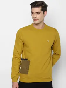 Allen Solly Men Yellow Pure Cotton Sweatshirt