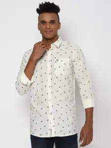 Allen Solly Sport Men White Printed Casual Shirt
