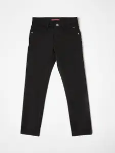 Crimsoune Club Boys Black Solid Slim Fit Stretchable Jeans