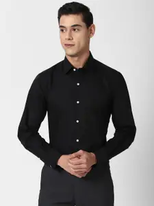 Peter England Men Black Slim Fit Formal Shirt