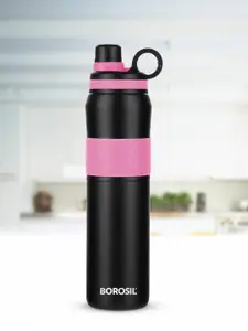 BOROSIL Thirst Burst Fuchsia Double Wall Vacuum Insulated 12hrs. Hot & Cold Bottle 800ml