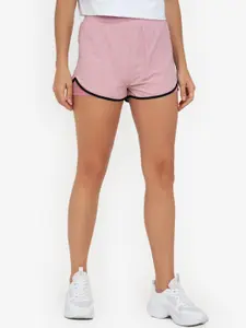 ZALORA ACTIVE Women Pink Mid Rise Slim Fit Shorts