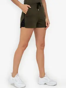 ZALORA ACTIVE Women Green Slim Fit Shorts