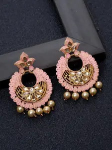 AVANT-GARDE PARIS Women Pink Circular Chandbalis Earrings