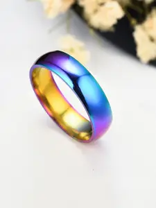 Yellow Chimes Men Multicoloured 316 Stainless Steel Finger Ring