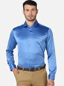 Oxemberg Men Blue Classic Formal Shirt