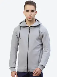 ASICS Men Grey M Mobility Knit Full Zip Hooded Sweatshirt
