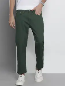 Nautica Men Teal Green Solid Slim Fit Trousers