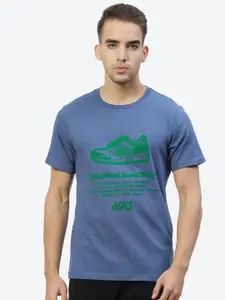 ASICS Men M Shoe Graphic and Typography Printed Outdoor Walking T-shirt