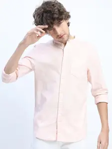 KETCH Men Orange Slim Fit Casual Shirt