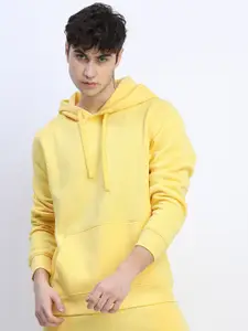 HIGHLANDER Men Yellow Hooded Sweatshirt