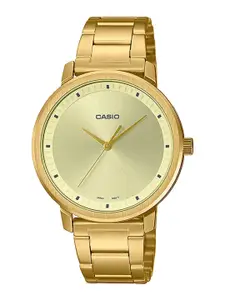 CASIO Women Gold-Toned Dial & Gold-Plated Straps Analogue Watch