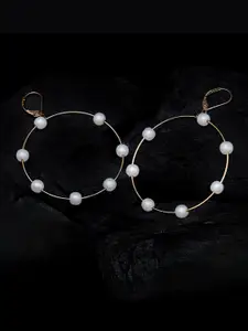 AMI Gold-Toned Contemporary Hoop Earrings