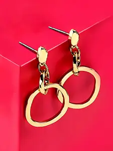 AMI Woman Gold-Toned Layered Hoop Earrings