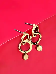 AMI Gold-Toned Contemporary Drop Earrings
