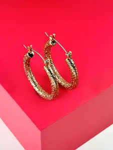 AMI Gold-Toned Contemporary Hoop Earrings