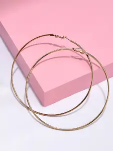 AMI Gold-Toned Contemporary Hoop Earrings