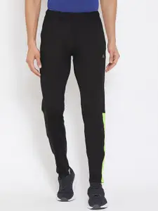 ATHLISIS Men Black Solid Slim-Fit Training Track Pants