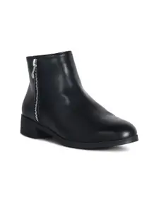 London Rag Women Black Solid Mid-Top Boots