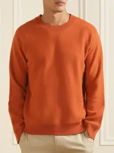 Ted Baker Men Orange Solid Pullover