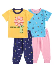 BUMZEE Girls Pack Of 2 Printed Night suits