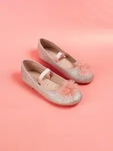 Fame Forever by Lifestyle Girls Pink Embellished Ballerinas Flats