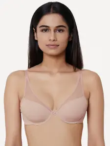 Wacoal Mauve Solid Underwired Lightly Padded Bra