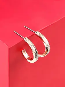 AMI Rose Gold Contemporary Drop Earrings