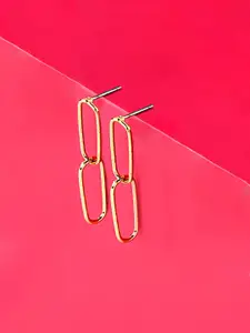 AMI Gold-Toned Contemporary Drop Earrings