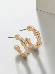 AMI Gold-Toned Contemporary Hoop Earrings