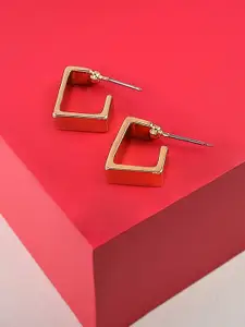 AMI Gold-Plated Contemporary Drop Earrings